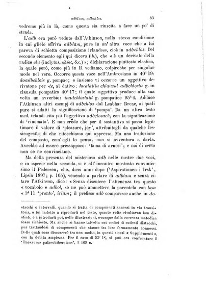 Archivio glottologico italiano. Supplementi