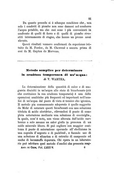 Annali di chimica applicata alla farmacia ed alla medicina