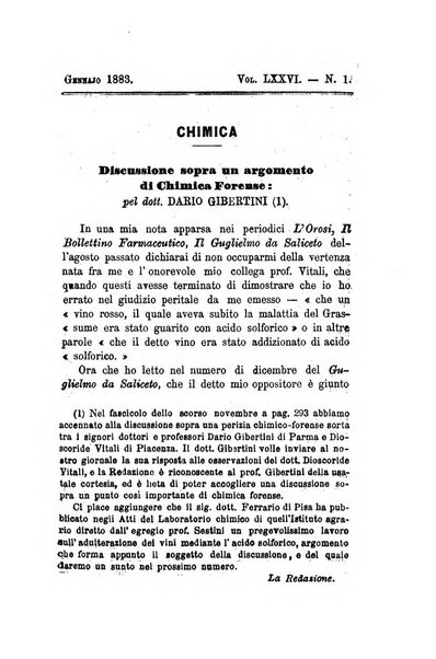 Annali di chimica applicata alla farmacia ed alla medicina