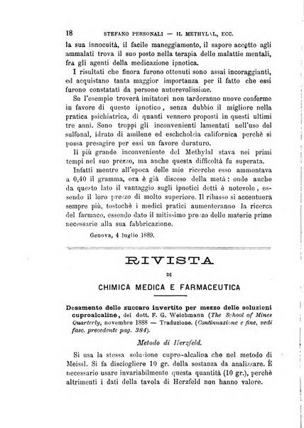 Annali di chimica e di farmacologia