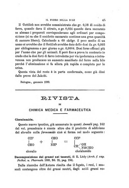 Annali di chimica e di farmacologia