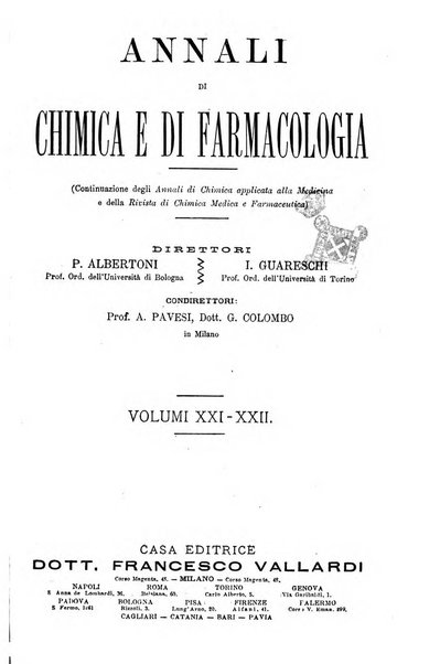 Annali di chimica e di farmacologia