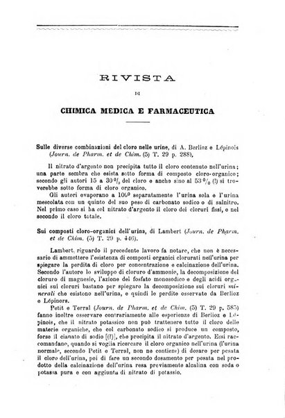 Annali di chimica e di farmacologia