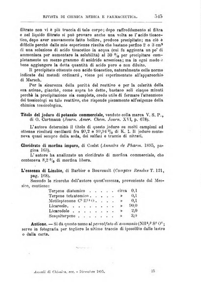 Annali di chimica e di farmacologia