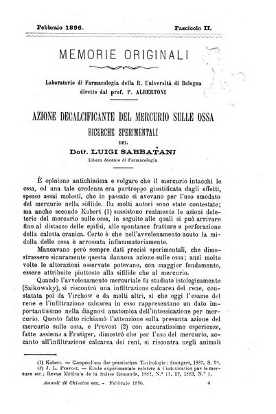 Annali di chimica e di farmacologia