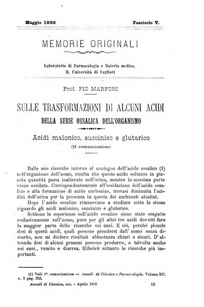 Annali di chimica e di farmacologia