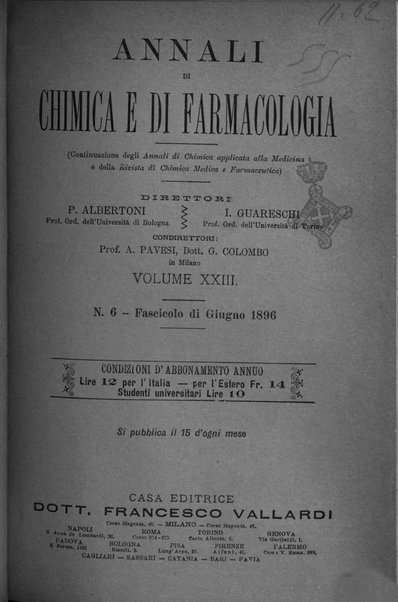 Annali di chimica e di farmacologia