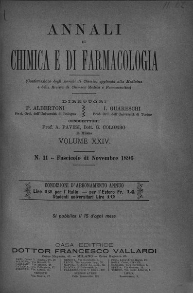 Annali di chimica e di farmacologia