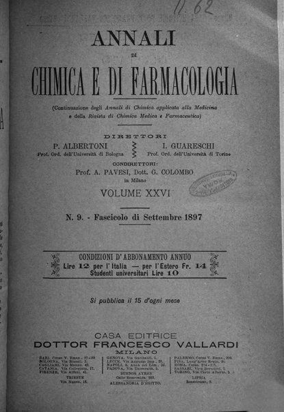 Annali di chimica e di farmacologia