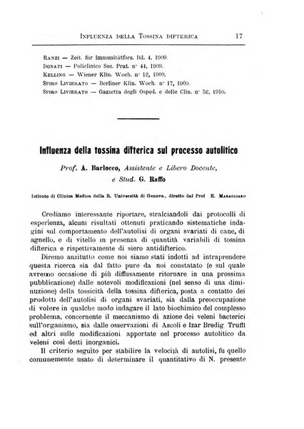 Annali dell'Istituto Maragliano per lo studio e la cura della tubercolosi e di altre malattie infettive