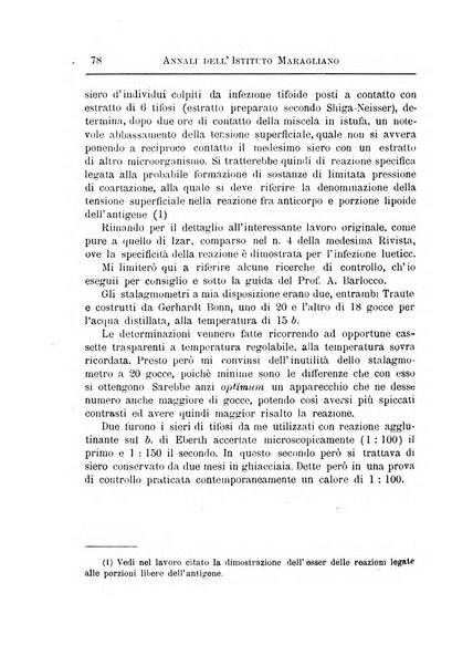 Annali dell'Istituto Maragliano per lo studio e la cura della tubercolosi e di altre malattie infettive