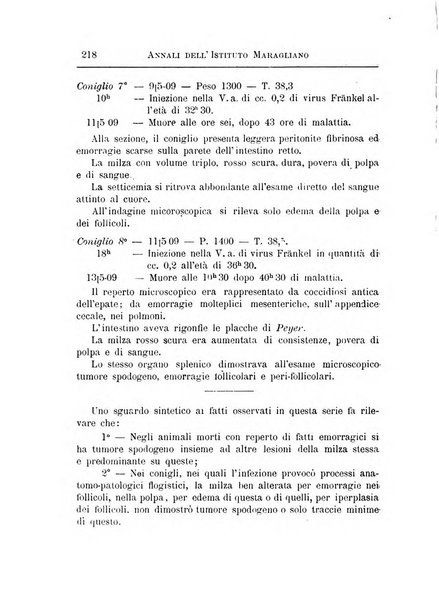 Annali dell'Istituto Maragliano per lo studio e la cura della tubercolosi e di altre malattie infettive