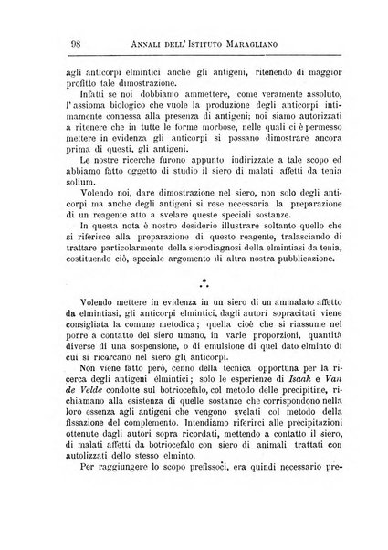 Annali dell'Istituto Maragliano per lo studio e la cura della tubercolosi e di altre malattie infettive