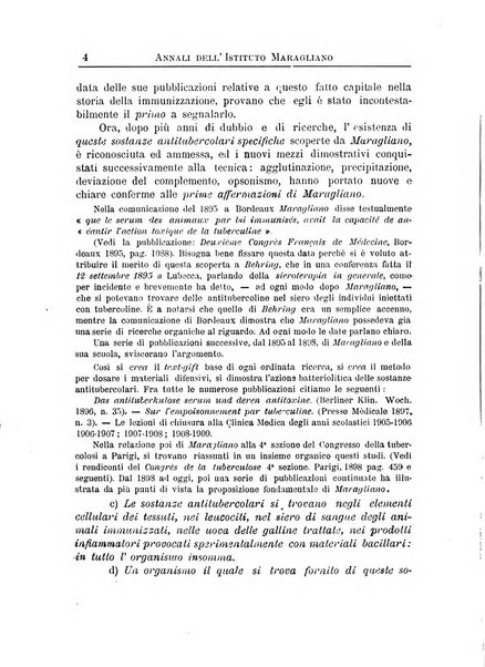 Annali dell'Istituto Maragliano per lo studio e la cura della tubercolosi e di altre malattie infettive