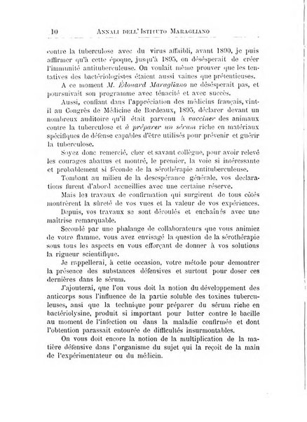 Annali dell'Istituto Maragliano per lo studio e la cura della tubercolosi e di altre malattie infettive
