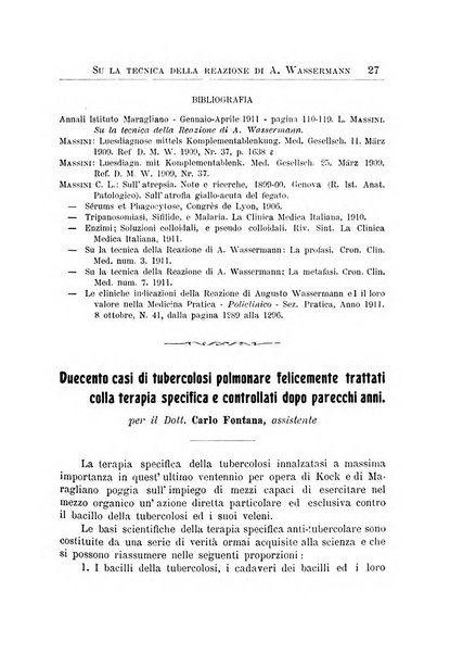 Annali dell'Istituto Maragliano per lo studio e la cura della tubercolosi e di altre malattie infettive