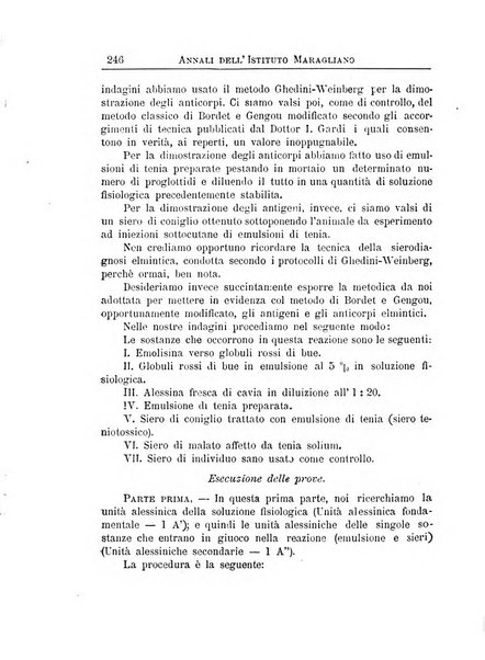 Annali dell'Istituto Maragliano per lo studio e la cura della tubercolosi e di altre malattie infettive