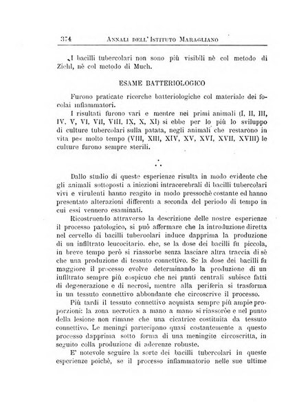 Annali dell'Istituto Maragliano per lo studio e la cura della tubercolosi e di altre malattie infettive