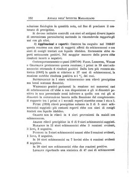 Annali dell'Istituto Maragliano per lo studio e la cura della tubercolosi e di altre malattie infettive