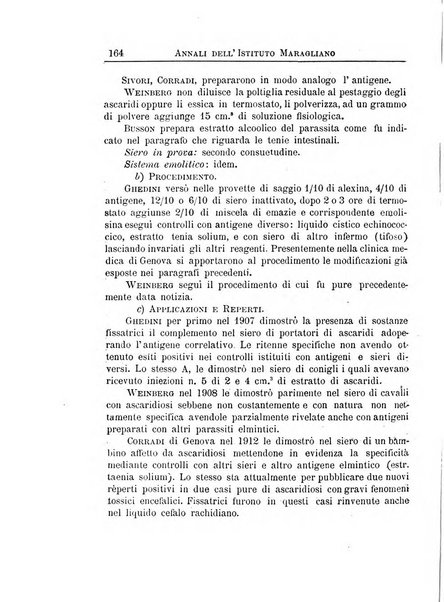 Annali dell'Istituto Maragliano per lo studio e la cura della tubercolosi e di altre malattie infettive