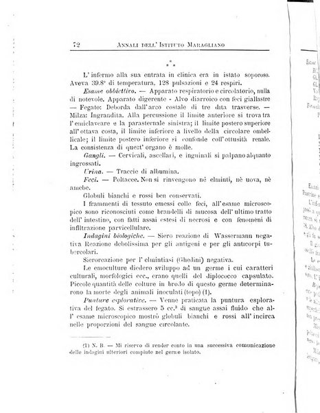 Annali dell'Istituto Maragliano per lo studio e la cura della tubercolosi e di altre malattie infettive