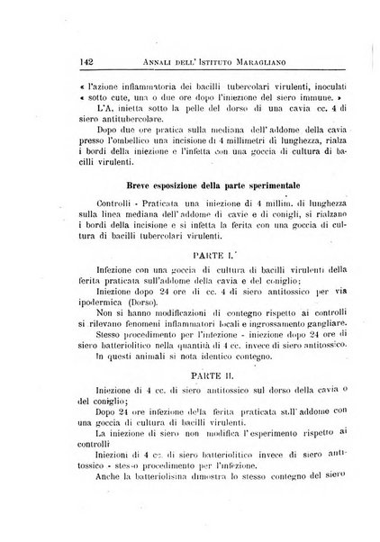 Annali dell'Istituto Maragliano per lo studio e la cura della tubercolosi e di altre malattie infettive