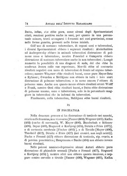 Annali dell'Istituto Maragliano per lo studio e la cura della tubercolosi e di altre malattie infettive