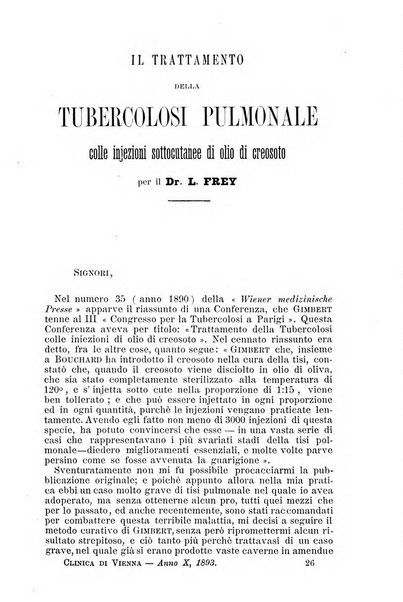 La clinica di Vienna monografie su tutto il campo della medicina pratica