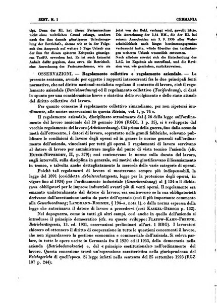 Giurisprudenza comparata di diritto corporativo sindacale e del lavoro