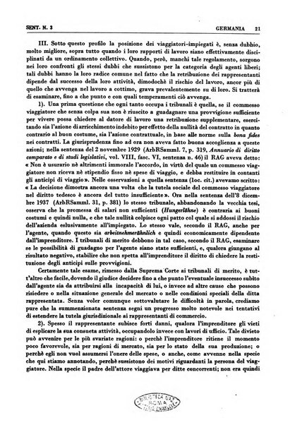 Giurisprudenza comparata di diritto corporativo sindacale e del lavoro