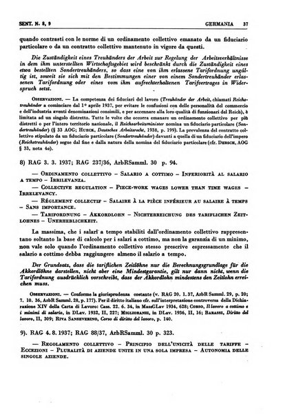 Giurisprudenza comparata di diritto corporativo sindacale e del lavoro