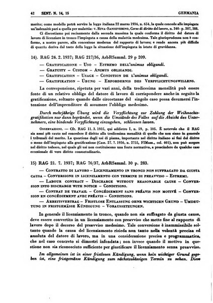 Giurisprudenza comparata di diritto corporativo sindacale e del lavoro