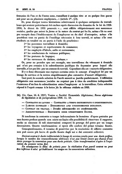 Giurisprudenza comparata di diritto corporativo sindacale e del lavoro