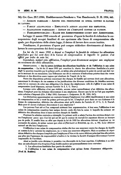 Giurisprudenza comparata di diritto corporativo sindacale e del lavoro