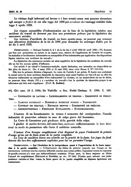 Giurisprudenza comparata di diritto corporativo sindacale e del lavoro