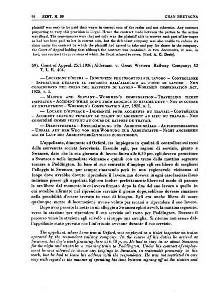 Giurisprudenza comparata di diritto corporativo sindacale e del lavoro