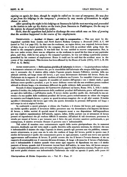 Giurisprudenza comparata di diritto corporativo sindacale e del lavoro