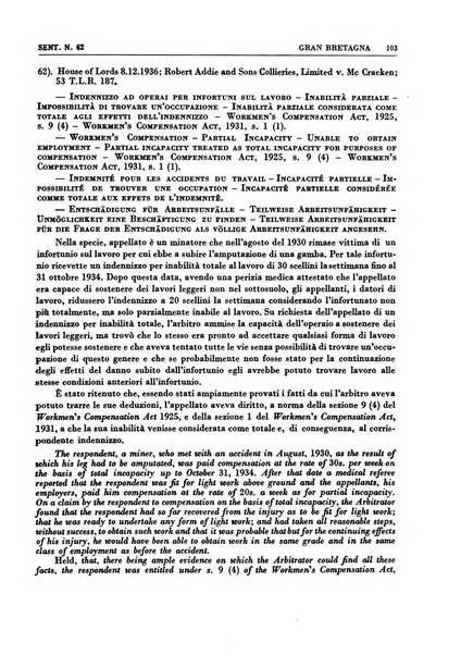 Giurisprudenza comparata di diritto corporativo sindacale e del lavoro