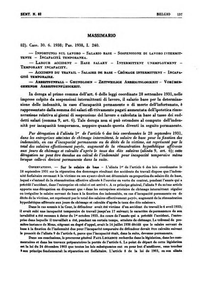 Giurisprudenza comparata di diritto corporativo sindacale e del lavoro