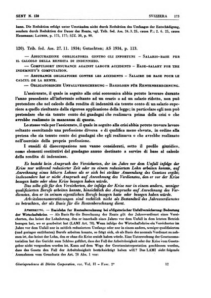 Giurisprudenza comparata di diritto corporativo sindacale e del lavoro