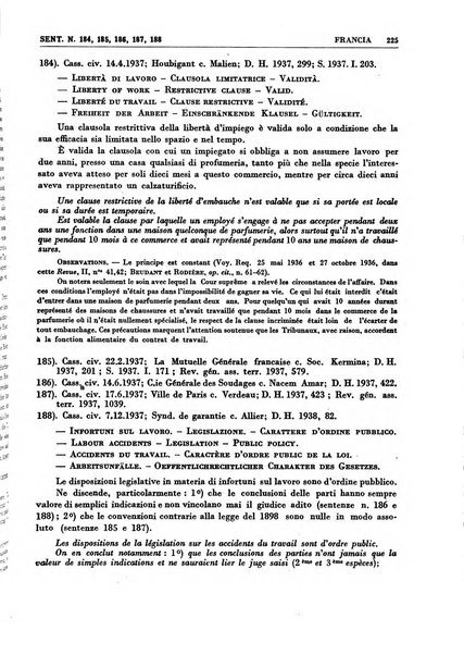 Giurisprudenza comparata di diritto corporativo sindacale e del lavoro