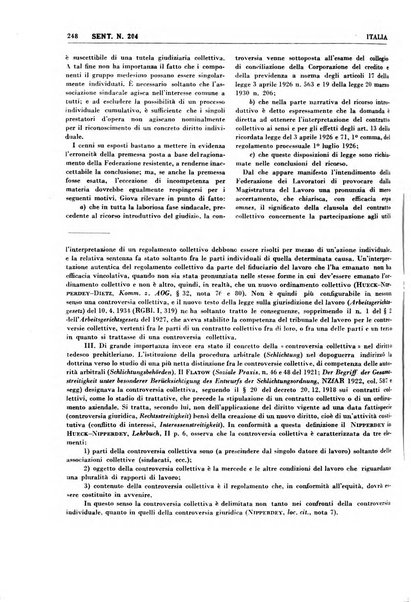 Giurisprudenza comparata di diritto corporativo sindacale e del lavoro