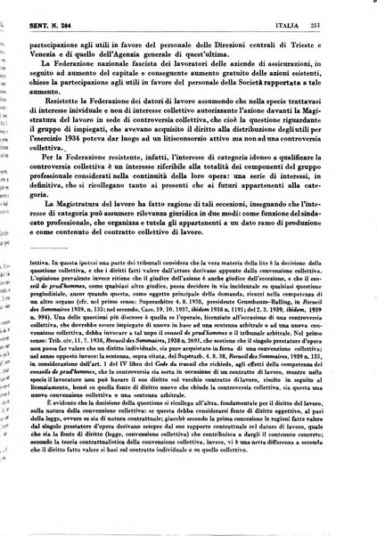 Giurisprudenza comparata di diritto corporativo sindacale e del lavoro