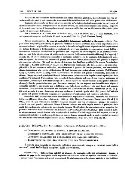 Giurisprudenza comparata di diritto corporativo sindacale e del lavoro