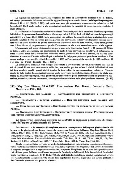 Giurisprudenza comparata di diritto corporativo sindacale e del lavoro