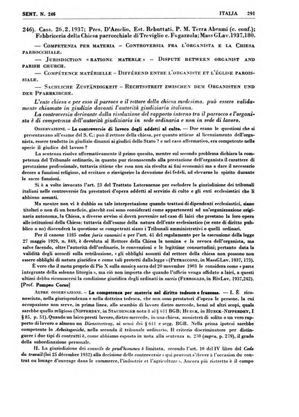 Giurisprudenza comparata di diritto corporativo sindacale e del lavoro