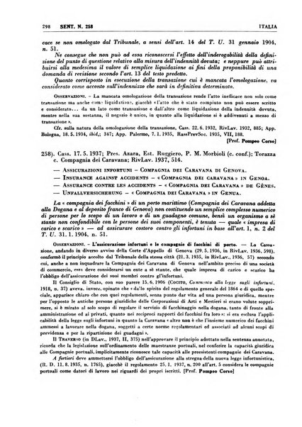 Giurisprudenza comparata di diritto corporativo sindacale e del lavoro