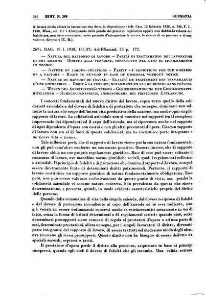 Giurisprudenza comparata di diritto corporativo sindacale e del lavoro