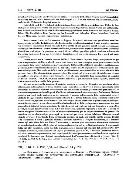 Giurisprudenza comparata di diritto corporativo sindacale e del lavoro