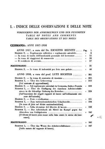 Giurisprudenza comparata di diritto corporativo sindacale e del lavoro